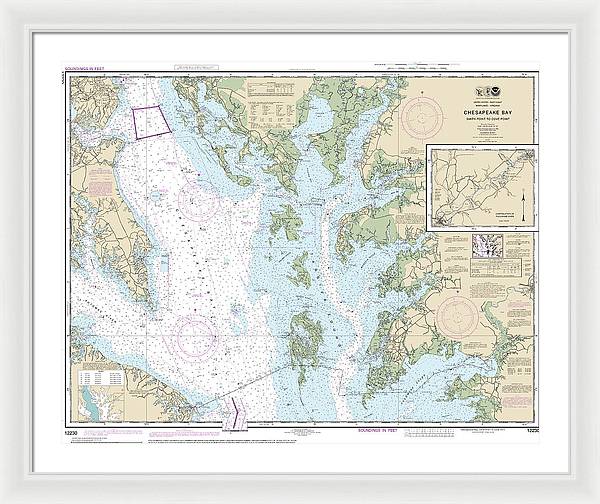 Nautical Chart-12230 Chesapeake Bay Smith Point-cove Point - Framed Print