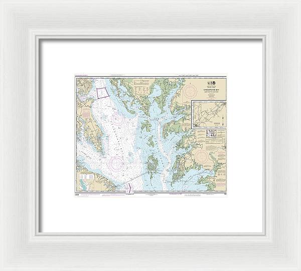 Nautical Chart-12230 Chesapeake Bay Smith Point-cove Point - Framed Print