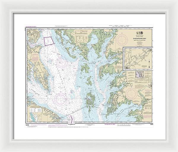 Nautical Chart-12230 Chesapeake Bay Smith Point-cove Point - Framed Print