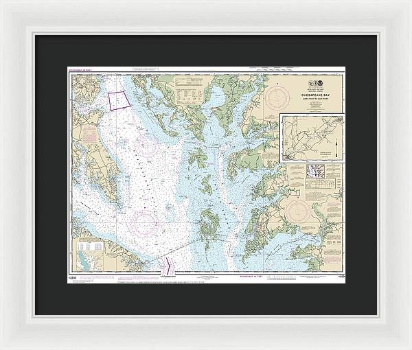 Nautical Chart-12230 Chesapeake Bay Smith Point-cove Point - Framed Print