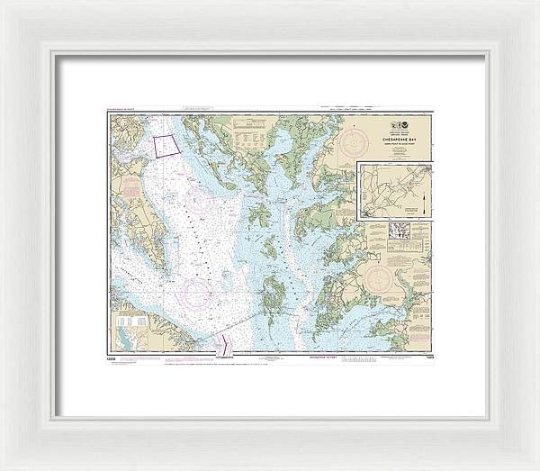 Nautical Chart-12230 Chesapeake Bay Smith Point-cove Point - Framed Print