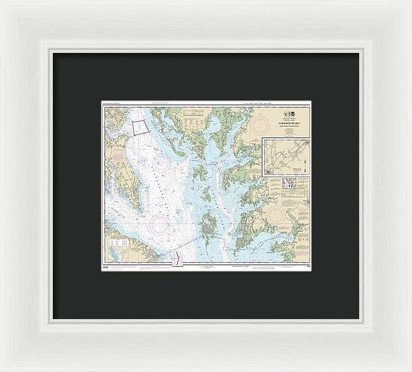 Nautical Chart-12230 Chesapeake Bay Smith Point-cove Point - Framed Print