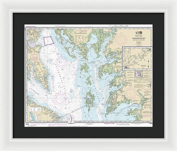 Nautical Chart-12230 Chesapeake Bay Smith Point-cove Point - Framed Print