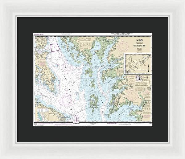 Nautical Chart-12230 Chesapeake Bay Smith Point-cove Point - Framed Print