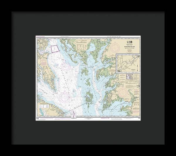 Nautical Chart-12230 Chesapeake Bay Smith Point-cove Point - Framed Print