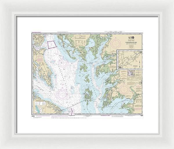 Nautical Chart-12230 Chesapeake Bay Smith Point-cove Point - Framed Print