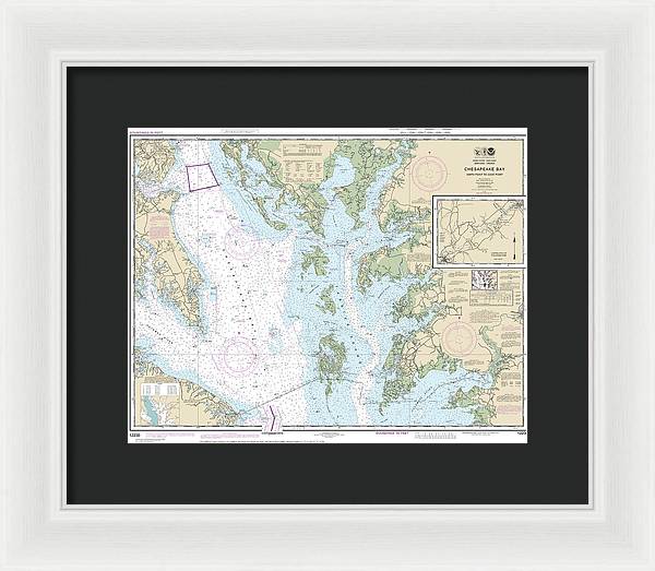 Nautical Chart-12230 Chesapeake Bay Smith Point-cove Point - Framed Print