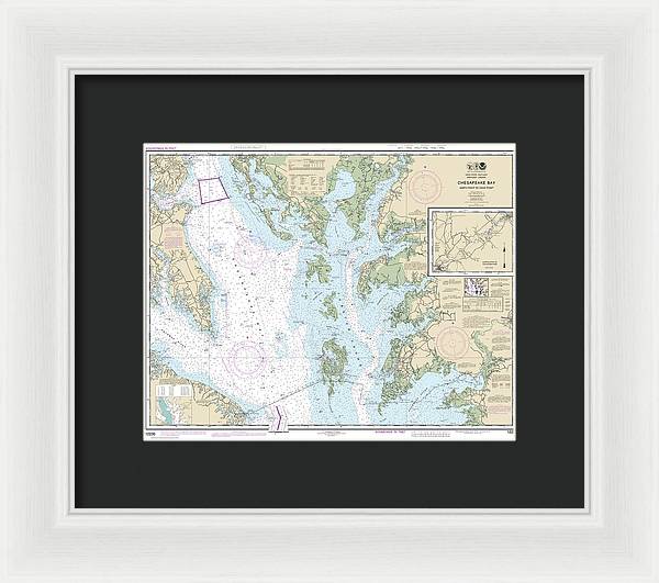 Nautical Chart-12230 Chesapeake Bay Smith Point-cove Point - Framed Print