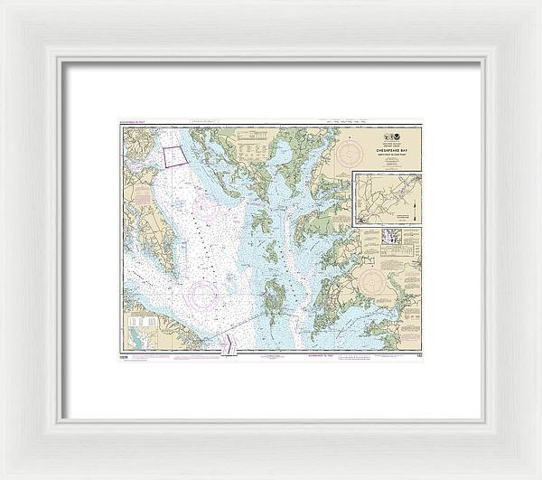 Nautical Chart-12230 Chesapeake Bay Smith Point-cove Point - Framed Print