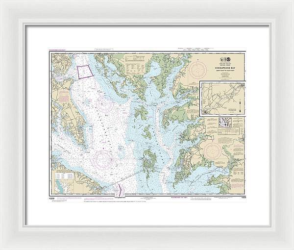 Nautical Chart-12230 Chesapeake Bay Smith Point-cove Point - Framed Print