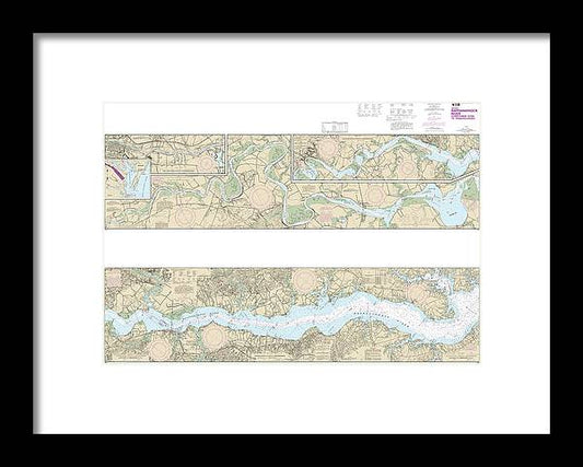 A beuatiful Framed Print of the Nautical Chart-12237 Rappahannock River Corrotoman River-Fredericksburg by SeaKoast