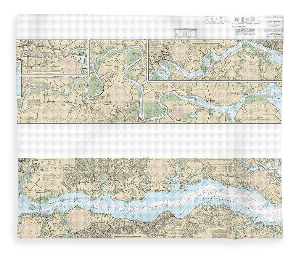 Nautical Chart 12237 Rappahannock River Corrotoman River Fredericksburg Blanket