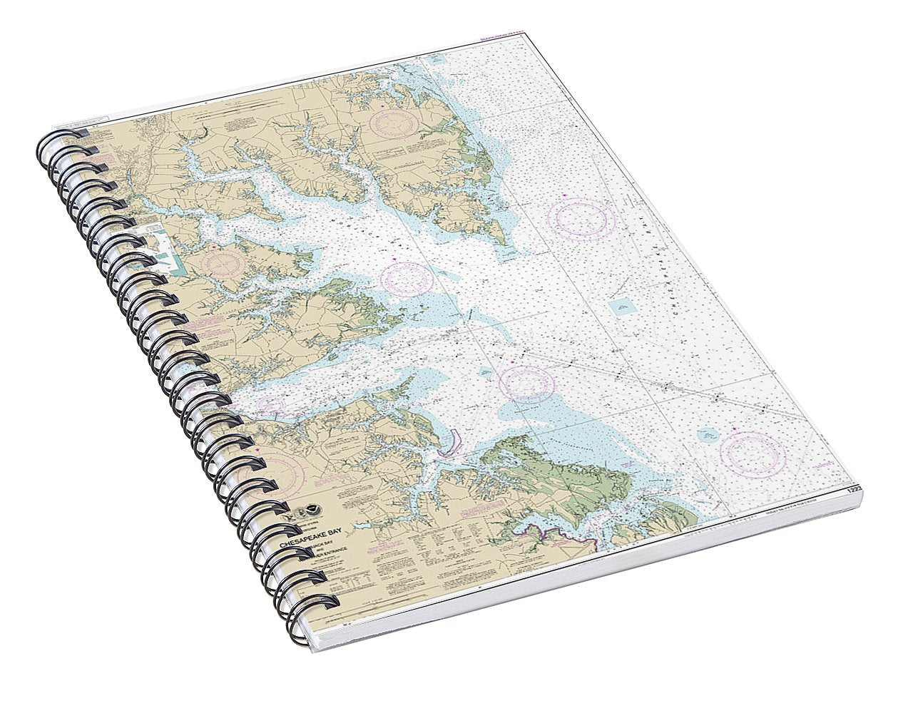 Nautical Chart-12238 Chesapeake Bay Mobjack Bay-york River Entrance - Spiral Notebook