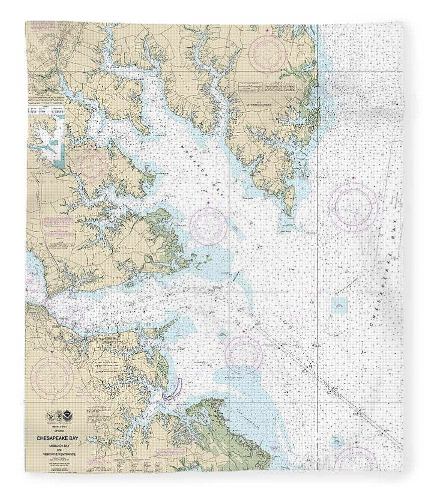 Nautical Chart 12238 Chesapeake Bay Mobjack Bay York River Entrance Blanket