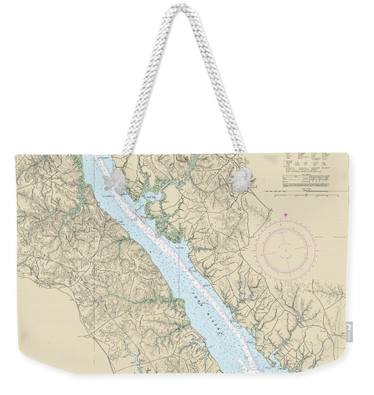 Nautical Chart-12243 York River Yorktown-west Point - Weekender Tote Bag
