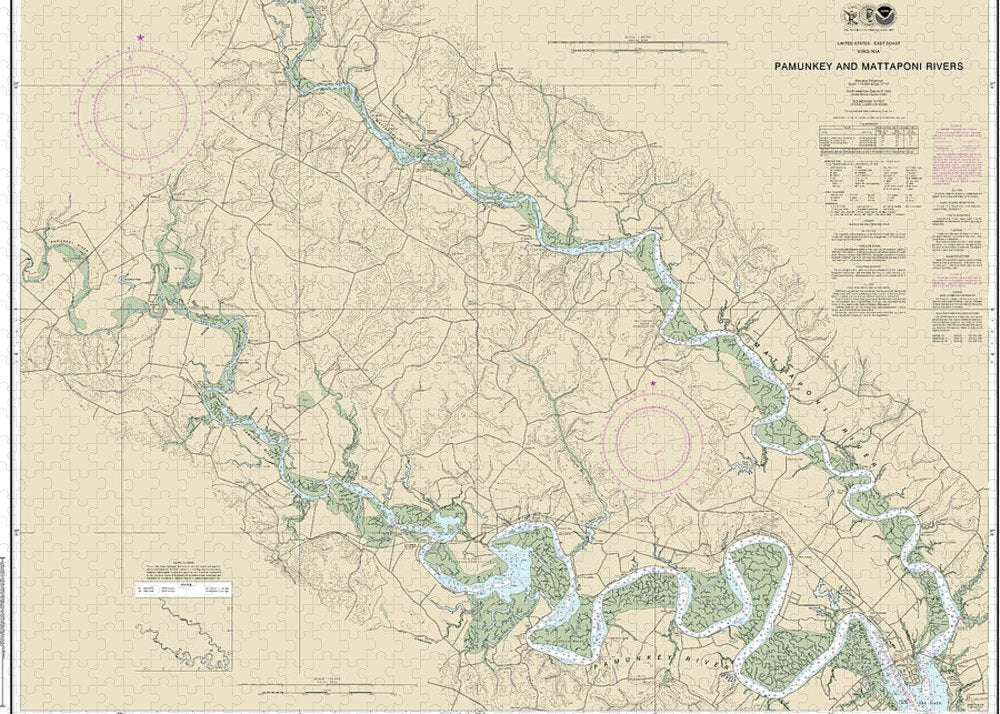Nautical Chart-12244 Pamunkey-mattaponi Rivers - Puzzle