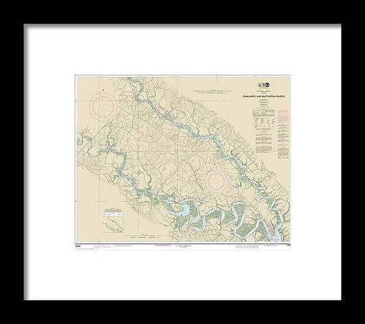 A beuatiful Framed Print of the Nautical Chart-12244 Pamunkey-Mattaponi Rivers by SeaKoast