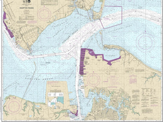 Nautical Chart 12245 Hampton Roads Puzzle