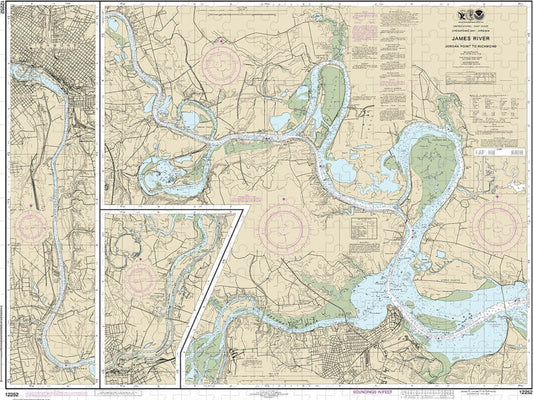 Nautical Chart 12252 James River Jordan Point Richmond Puzzle