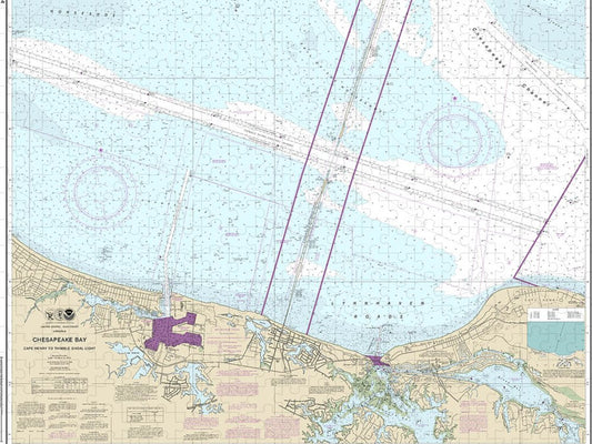 Nautical Chart 12254 Chesapeake Bay Cape Henry Thimble Shoal Light Puzzle