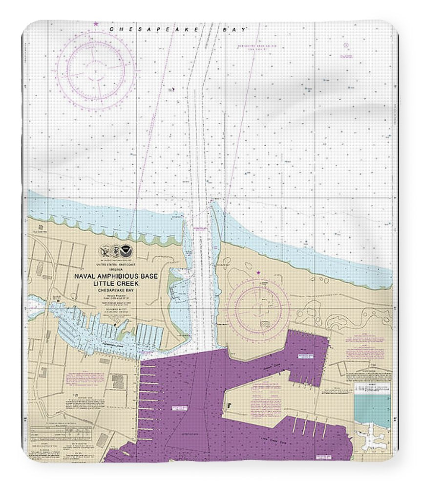 Nautical Chart-12255 Little Creek Naval Amphibious Base - Blanket