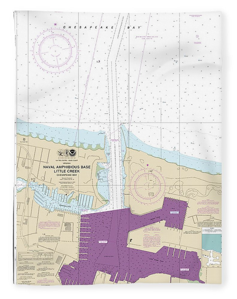 Nautical Chart-12255 Little Creek Naval Amphibious Base - Blanket