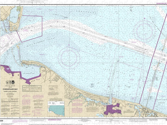 Nautical Chart 12256 Chesapeake Bay Thimble Shoal Channel Puzzle