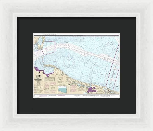 Nautical Chart-12256 Chesapeake Bay Thimble Shoal Channel - Framed Print