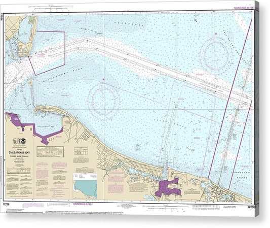 Nautical Chart-12256 Chesapeake Bay Thimble Shoal Channel  Acrylic Print