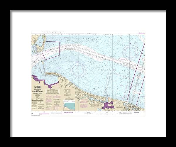 A beuatiful Framed Print of the Nautical Chart-12256 Chesapeake Bay Thimble Shoal Channel by SeaKoast