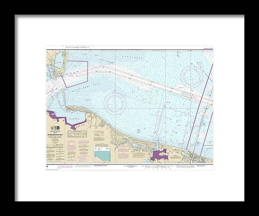 A beuatiful Framed Print of the Nautical Chart-12256 Chesapeake Bay Thimble Shoal Channel by SeaKoast