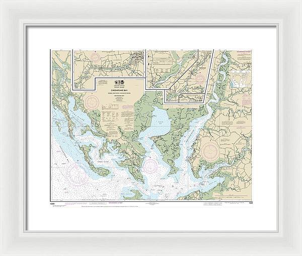 Nautical Chart-12261 Chesapeake Bay Honga, Nanticoke, Wicomico Rivers-fishing Bay - Framed Print