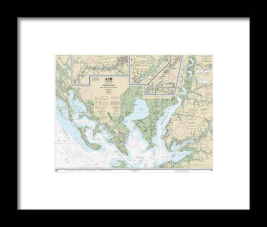 A beuatiful Framed Print of the Nautical Chart-12261 Chesapeake Bay Honga, Nanticoke, Wicomico Rivers-Fishing Bay by SeaKoast