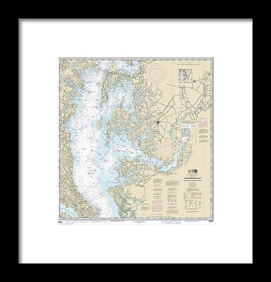 A beuatiful Framed Print of the Nautical Chart-12263 Chesapeake Bay Cove Point-Sandy Point by SeaKoast