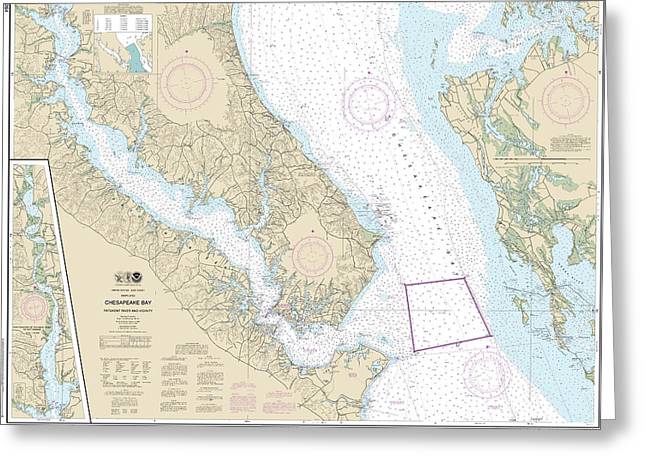 Nautical Chart-12264 Chesapeake Bay Patuxent River-vicinity - Greeting Card