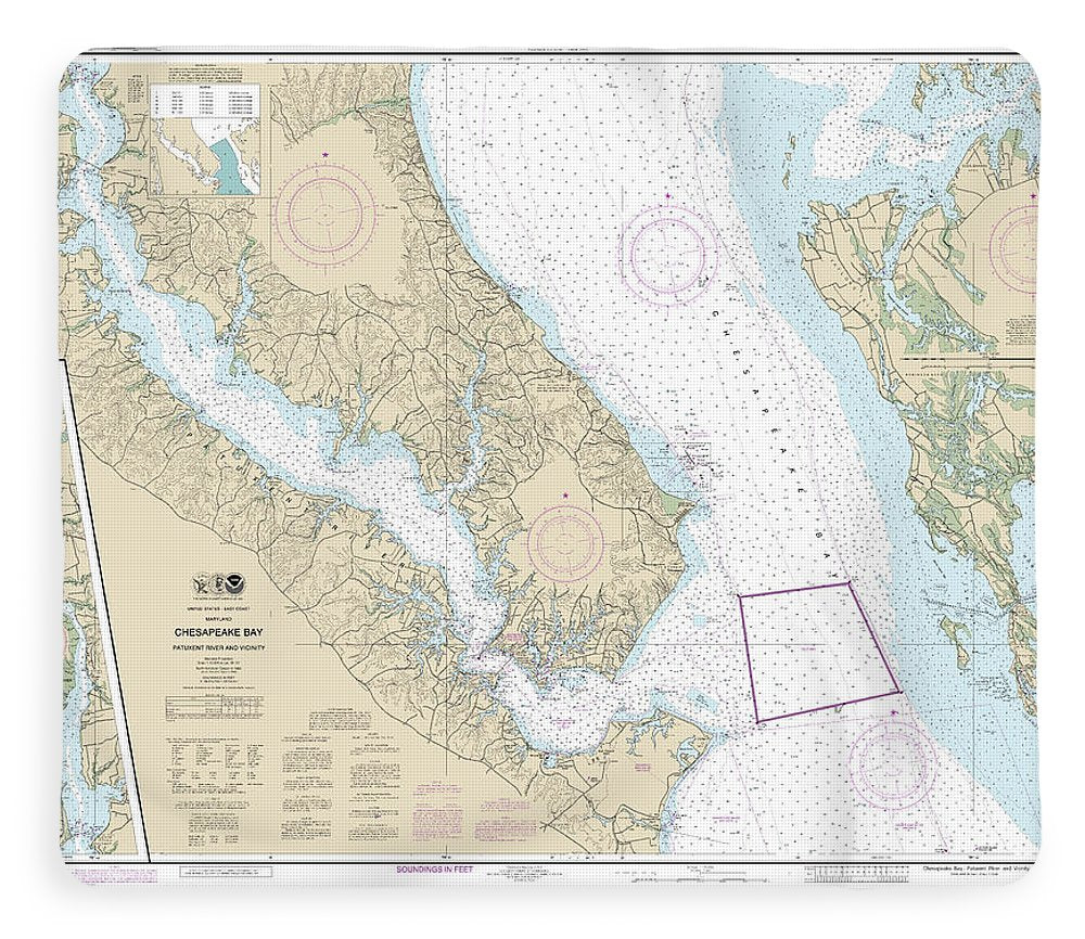 Nautical Chart-12264 Chesapeake Bay Patuxent River-vicinity - Blanket