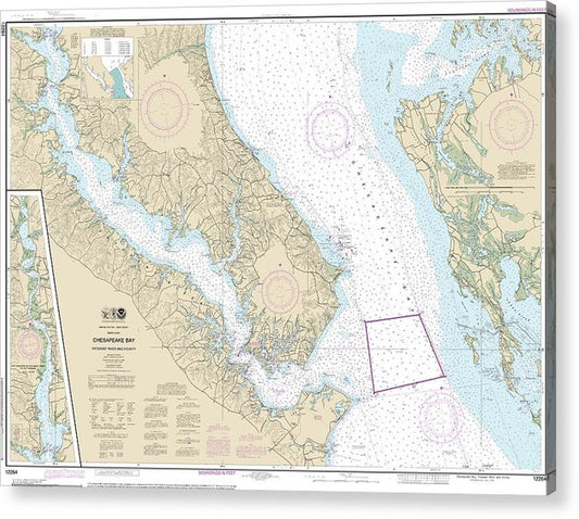 Nautical Chart-12264 Chesapeake Bay Patuxent River-Vicinity  Acrylic Print