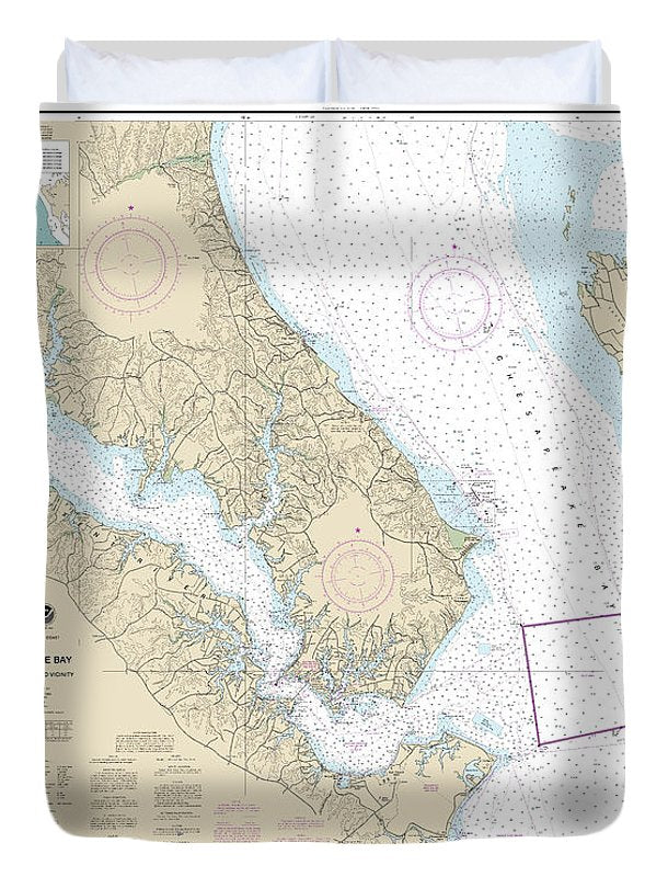 Nautical Chart-12264 Chesapeake Bay Patuxent River-vicinity - Duvet Cover