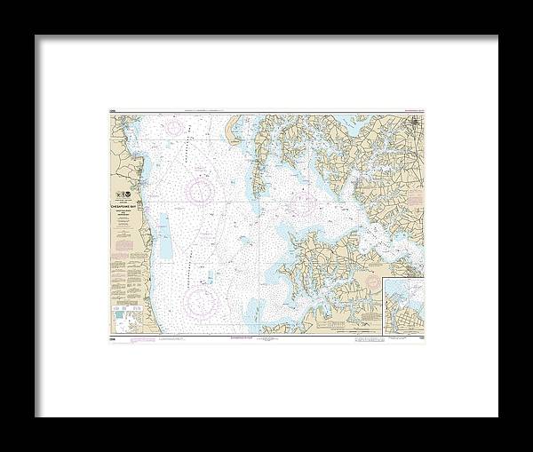 Nautical Chart-12266 Chesapeake Bay Choptank River-herring Bay, Cambridge - Framed Print