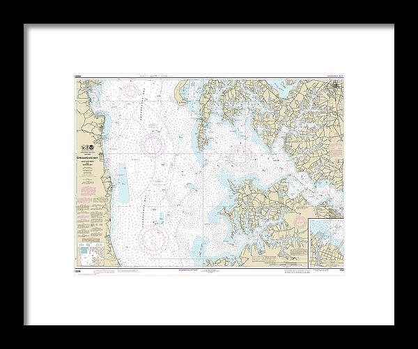 Nautical Chart-12266 Chesapeake Bay Choptank River-herring Bay, Cambridge - Framed Print