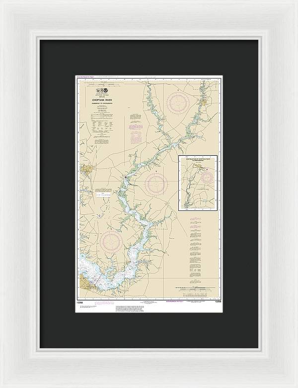 Nautical Chart-12268 Choptank River Cambridge-greensboro - Framed Print