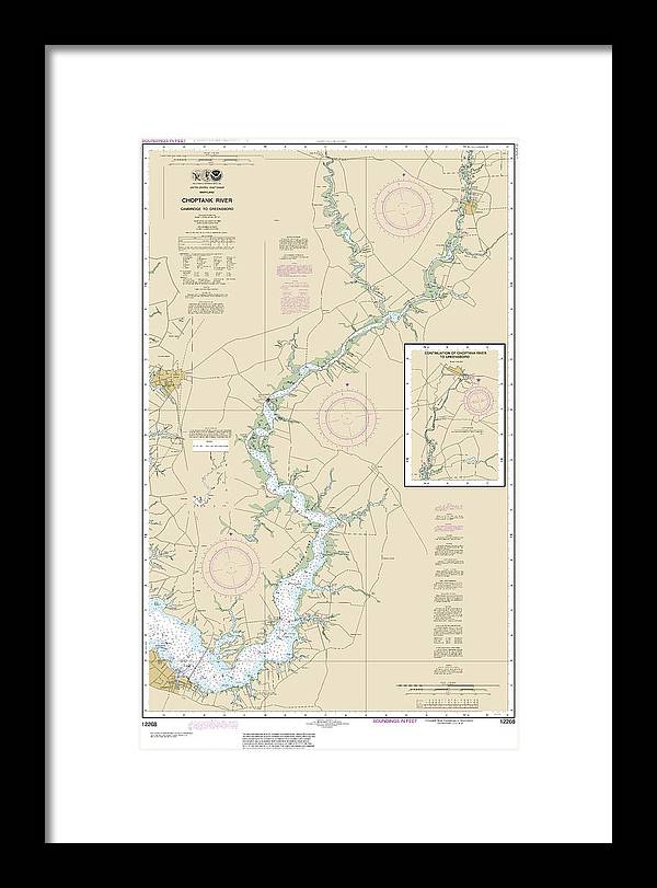 Nautical Chart-12268 Choptank River Cambridge-greensboro - Framed Print