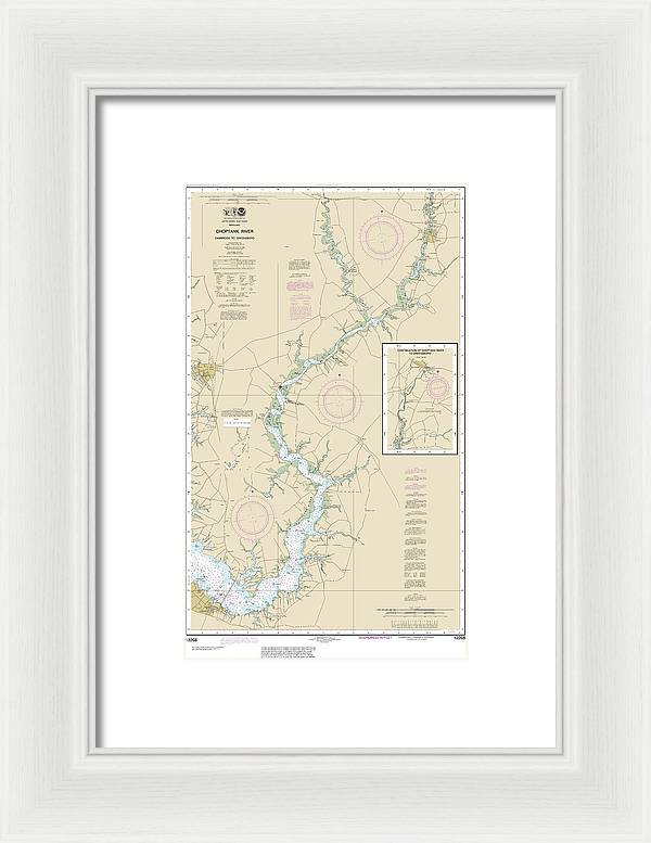 Nautical Chart-12268 Choptank River Cambridge-greensboro - Framed Print