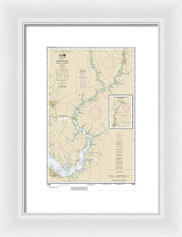 Nautical Chart-12268 Choptank River Cambridge-greensboro - Framed Print