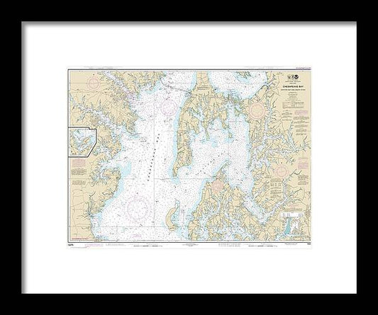 A beuatiful Framed Print of the Nautical Chart-12270 Chesapeake Bay Eastern Bay-South River, Selby Bay by SeaKoast