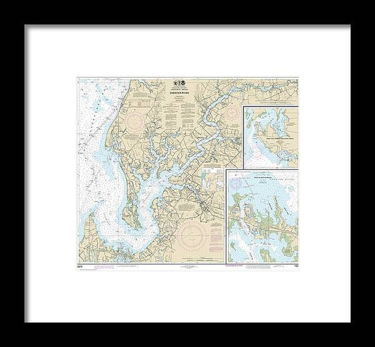 A beuatiful Framed Print of the Nautical Chart-12272 Chester River, Kent Island Narrows, Rock Hall Harbor-Swan Creek by SeaKoast