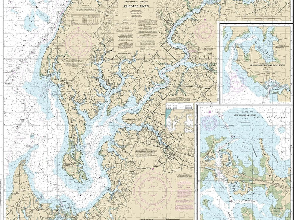 Nautical Chart 12272 Chester River, Kent Island Narrows, Rock Hall Harbor Swan Creek Puzzle
