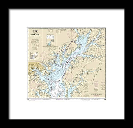 A beuatiful Framed Print of the Nautical Chart-12273 Chesapeake Bay Sandy Point-Susquehanna River by SeaKoast