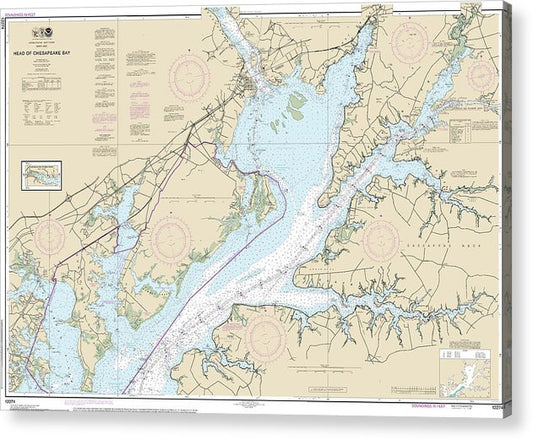 Nautical Chart-12274 Head-Chesapeake Bay  Acrylic Print