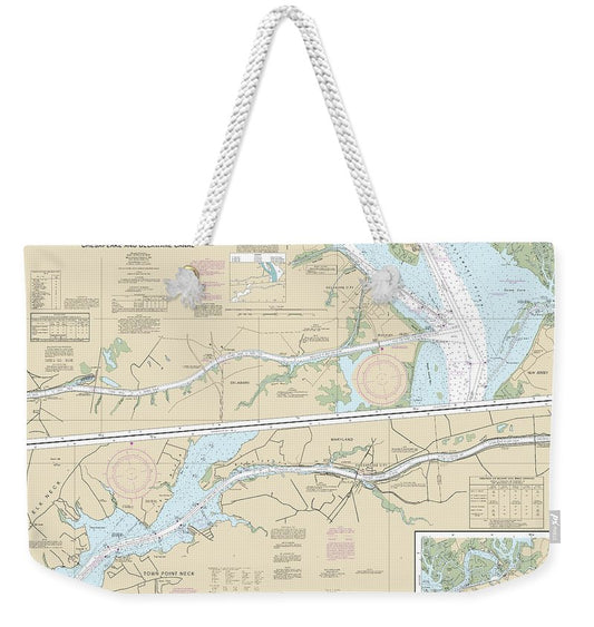 Nautical Chart-12277 Chesapeake-delaware Canal - Weekender Tote Bag